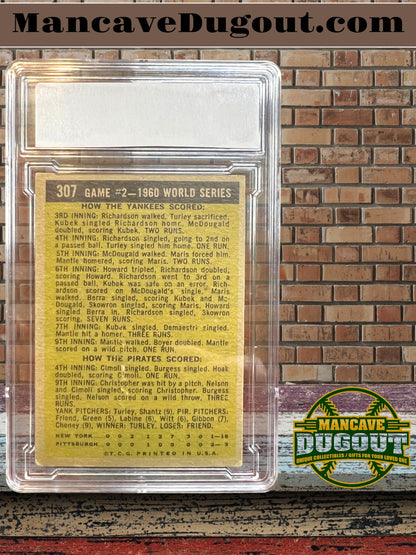 1961 Topps #307 – Mickey Mantle Slams 2 Homers (HOF) – FAIR Condition