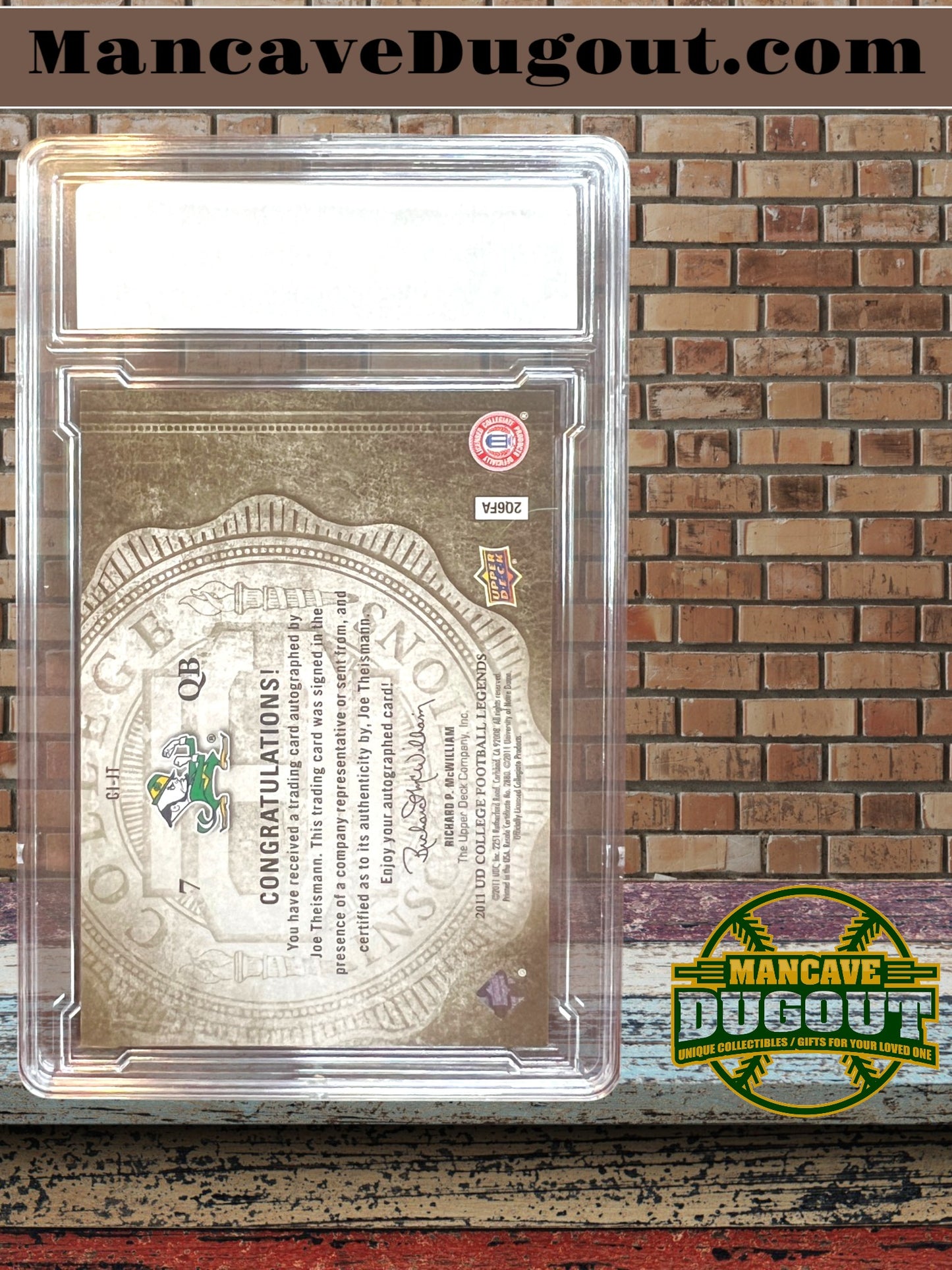 Joe Theismann 2011 Upper Deck College Legends Inscriptions #CIJT No. 35 of 99