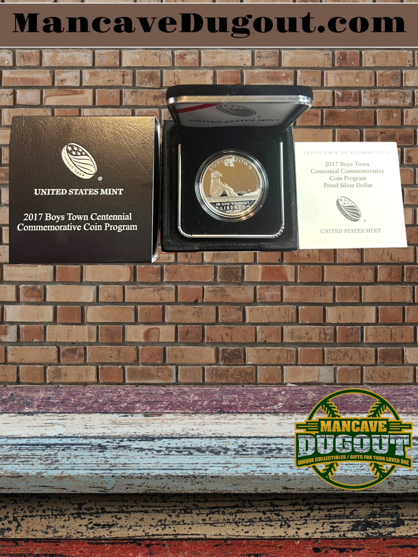 2017 Boys Town Centennial Commemorative P 90 Silver Dollar Proof