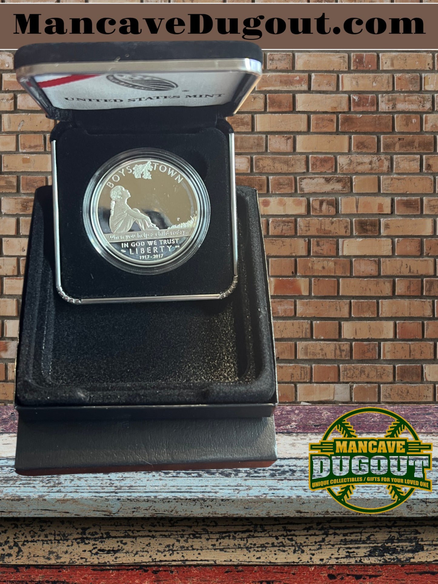 2017 Boys Town Centennial Commemorative P 90 Silver Dollar Proof