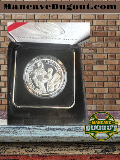 2021 National Law Enforcement Memorial - Proof Silver Dollar – Philadelphia Mint (P) – 99.9% Silver