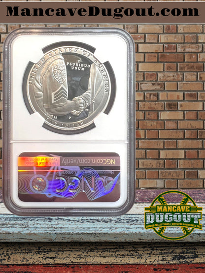 2021 P National Law Enforcement Memorial & Museum - Proof Silver Dollar – NGC PF70 Ultra Cameo - Early Releases • Blue Label
