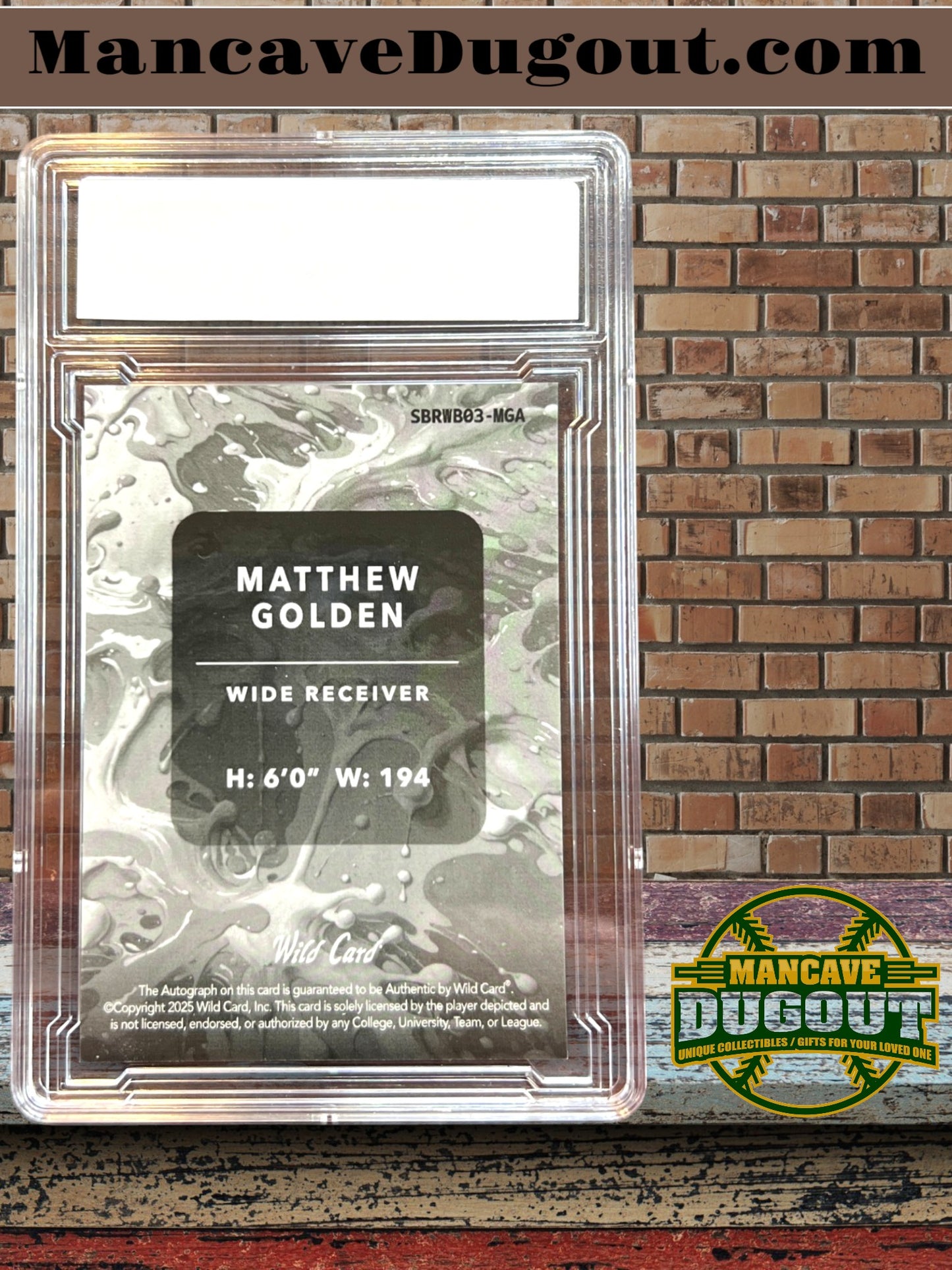 Matthew Golden – 2025 Wild Card Splat - Autographs Mojo #SBRWB03MGA – Rookie Card (RC) – #1 of 1