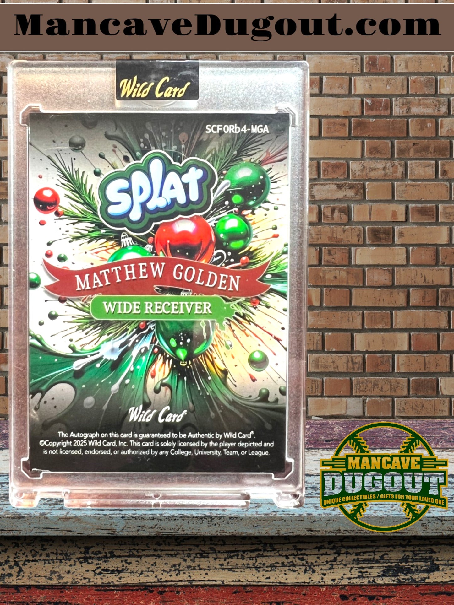 Matthew Golden – 2025 Wild Card Splat Holiday - 1/1 Rookie Autograph – Still Factory Sealed