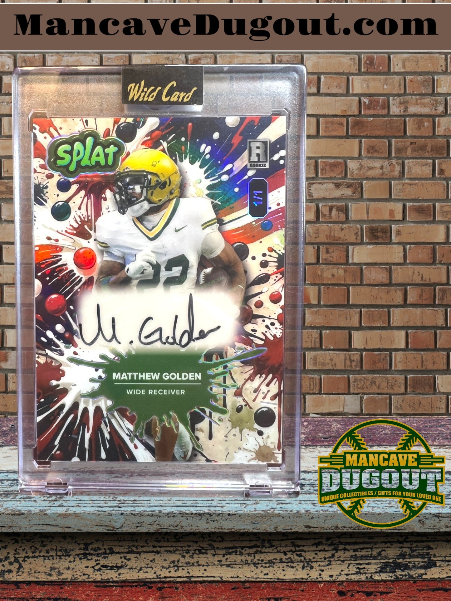 Matthew Golden – 2025 Wild Card Splat Holiday - 1/1 Rookie Autograph – SUSVIN15 – Factory Sealed