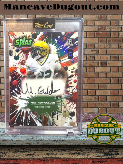 Matthew Golden – 2025 Wild Card Splat Holiday - 1/1 Rookie Autograph – SUSVIN15 – Factory Sealed