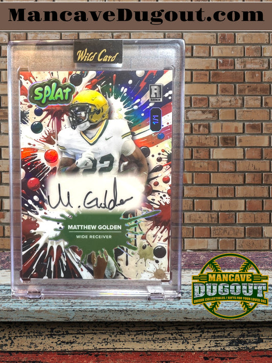 Matthew Golden – 2025 Wild Card Splat Holiday - 1/1 Rookie Autograph – SUSVIN15 – Factory Sealed