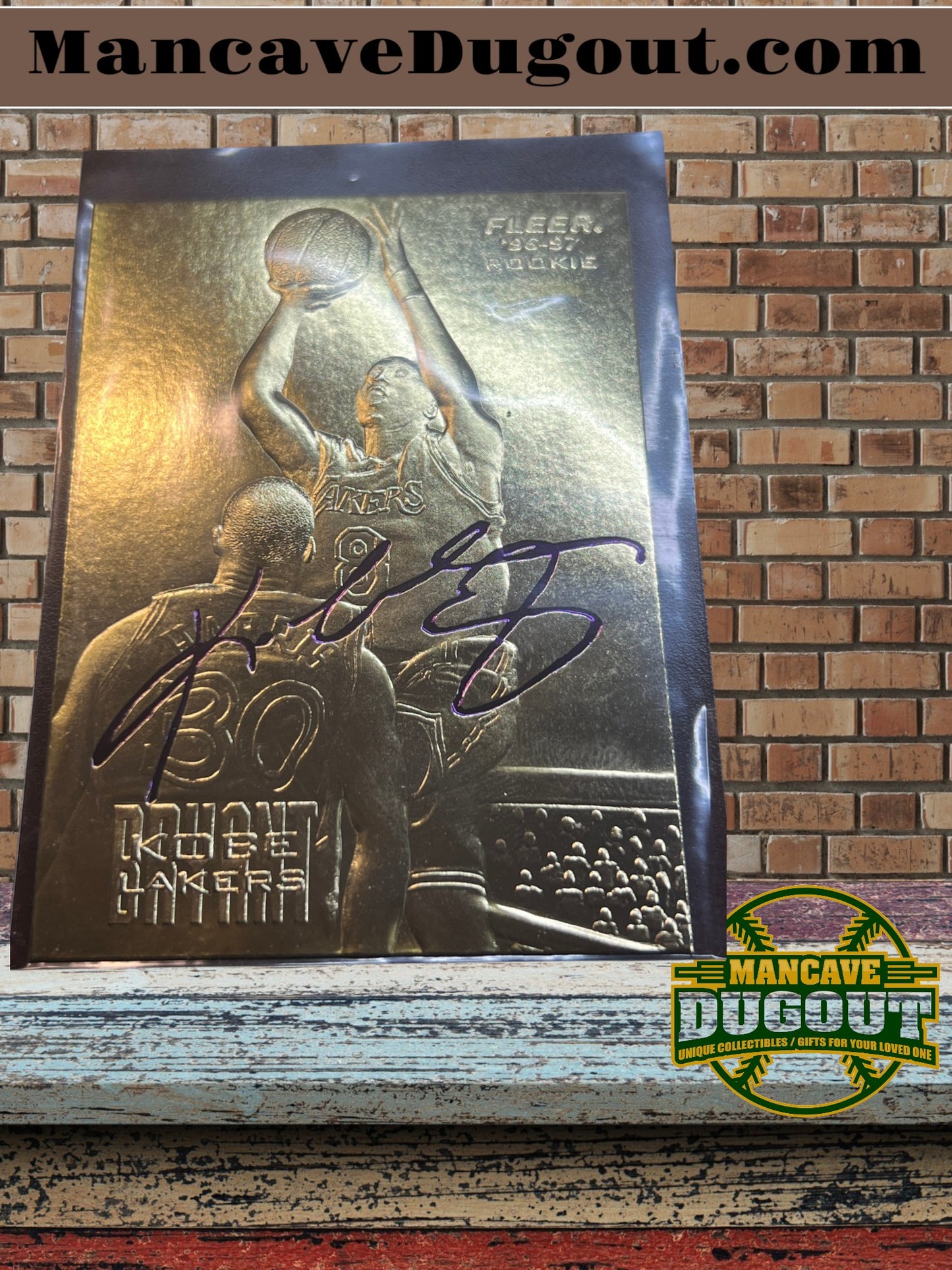 Kobe Bryant 1996 97 Fleer - Purple Signature – 23Kt Gold Card - Rookie Year Issue