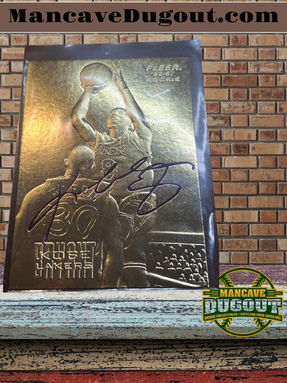 Kobe Bryant 1996 97 Fleer - Purple Signature – 23Kt Gold Card - Rookie Year Issue