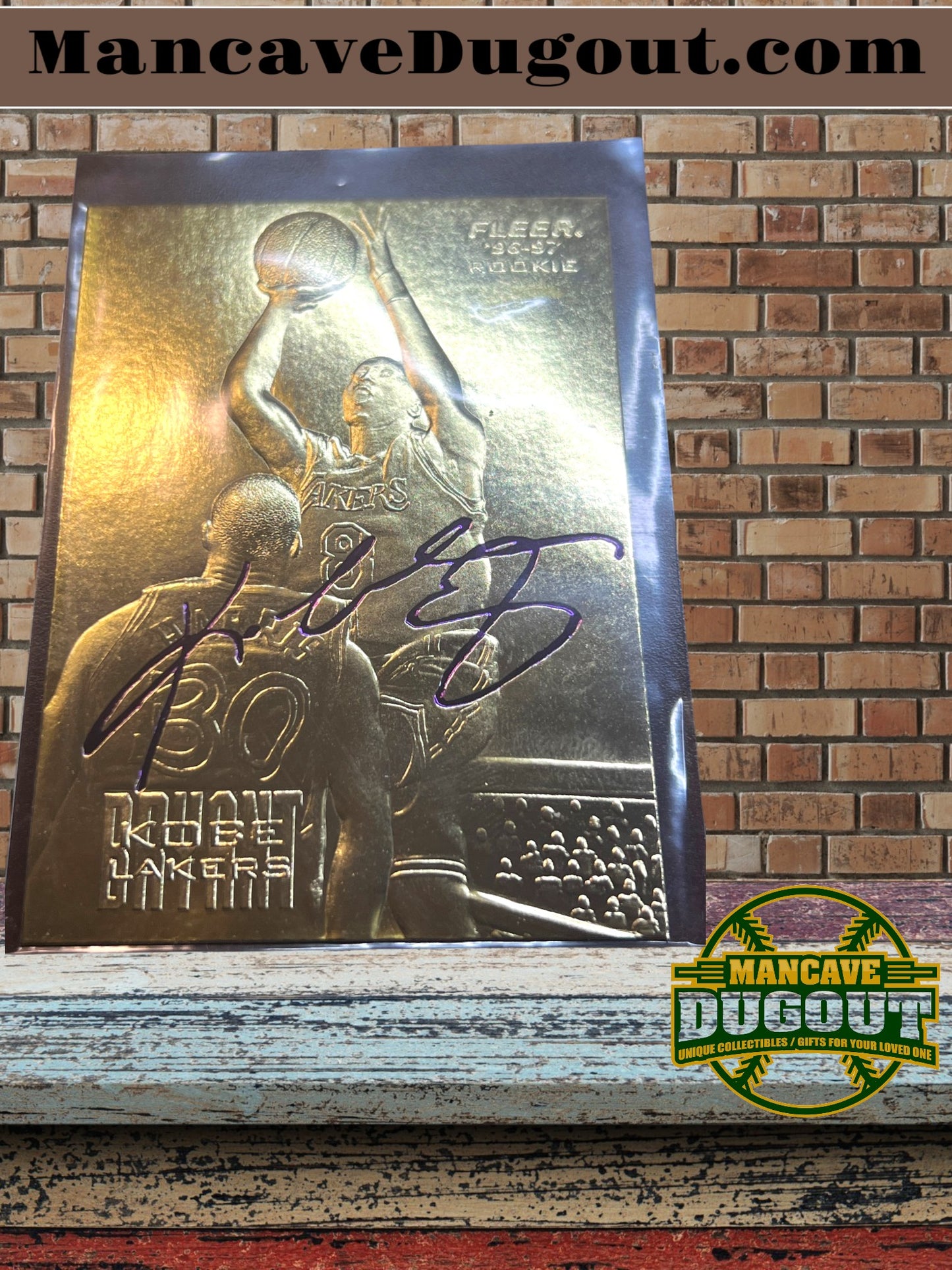Kobe Bryant 1996 97 Fleer - Purple Signature – 23Kt Gold Card - Rookie Year Issue