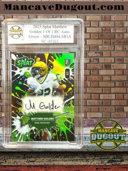 2025 Matthew Golden – Rookie Autograph (RC Auto) - 1 of 1 – Card #SBLIM04 MGA