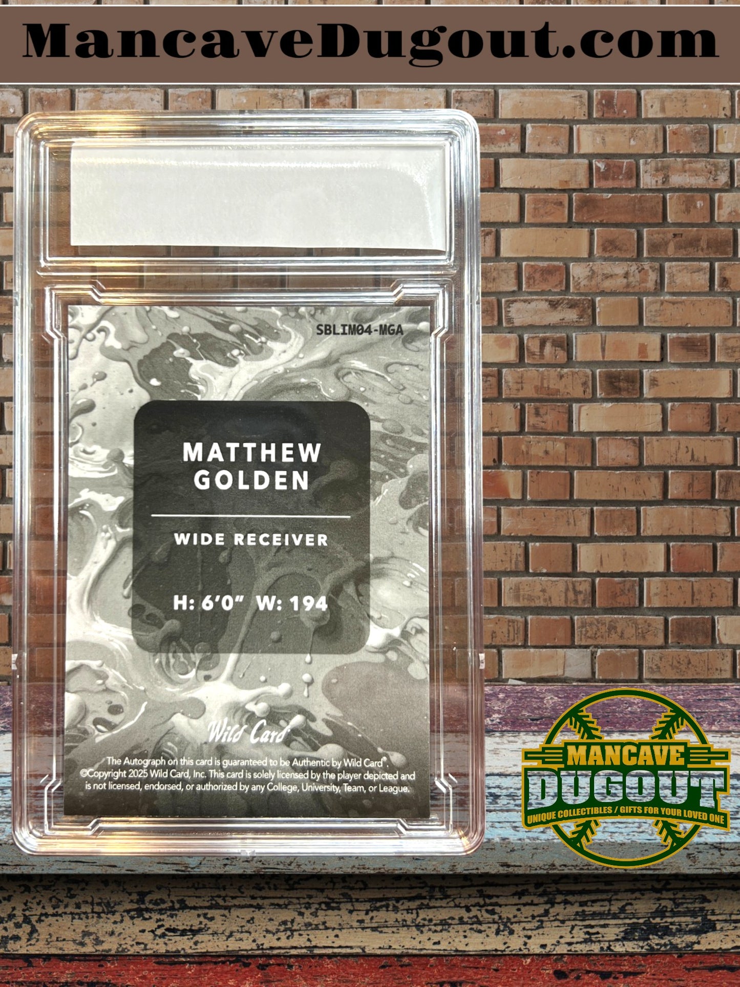 2025 Matthew Golden – Rookie Autograph (RC Auto) - 1 of 1 – Card #SBLIM04 MGA