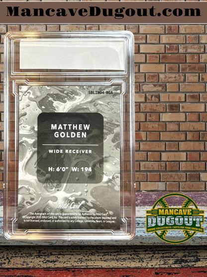 2025 Matthew Golden – Rookie Autograph (RC Auto) - 1 of 1 – Card #SBLIM04 MGA