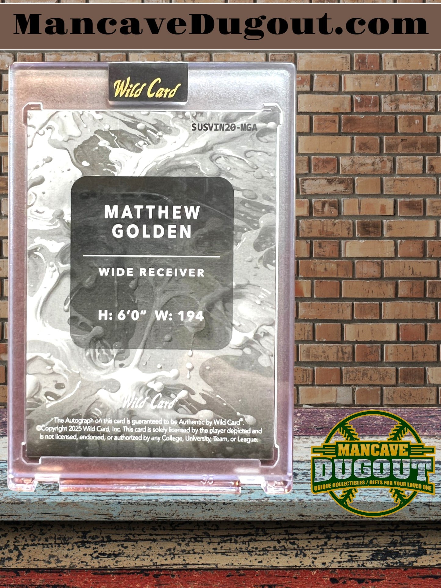 2025 Wild Card Splat - Matthew Golden – 1 of 1 Autograph - Red, White & Blue – Still in Original Packaging