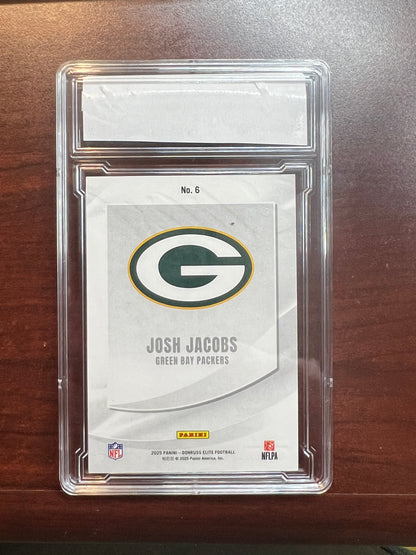 Josh Jacobs – Card #6 – Serial 011/199 – 2025 Limited print Orange Elitist Insert