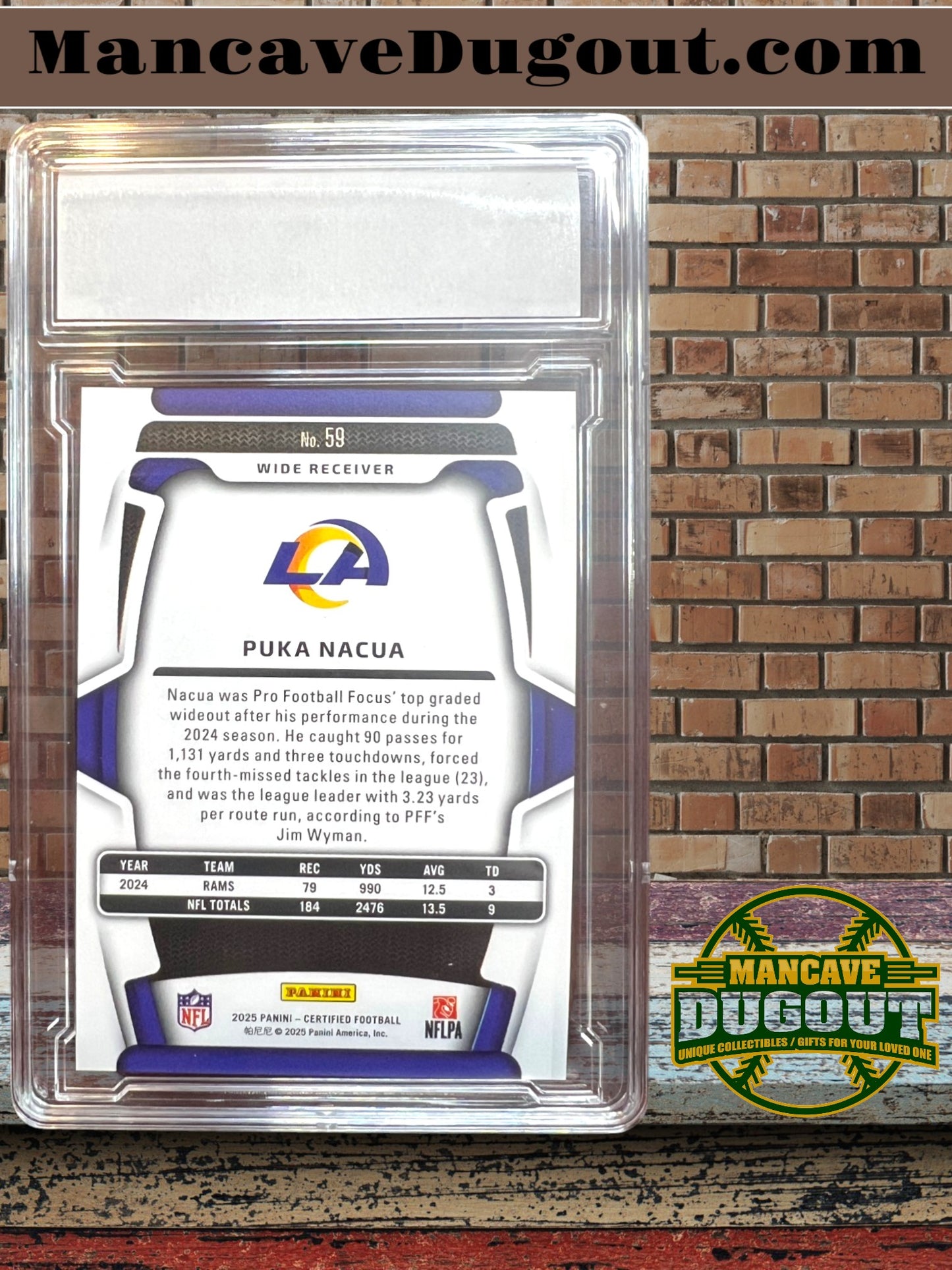 2025 Panini Certified – Orange - Puka Nacua – Card #59 – Serial 108/150 -Los Angeles Rams – Star WR