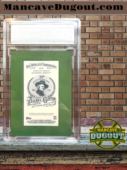 George Brett — 2025 Topps Allen & Ginter - Framed Mini Autographs — Green Frame - Card #MAGB — Serial #44/50