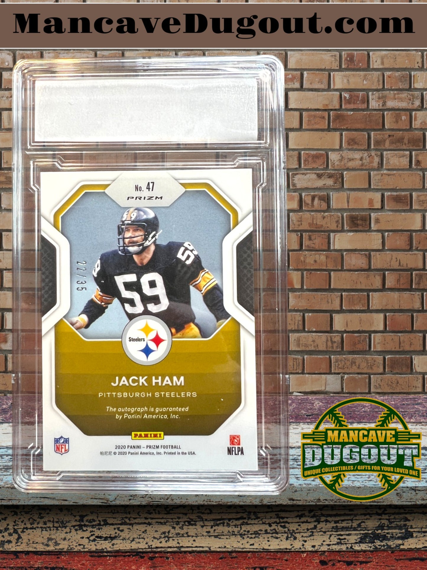 Jack Ham—2020 Panini Prizm-Sensational Signatures—Blue Ice Parallel-C#47—#22/35