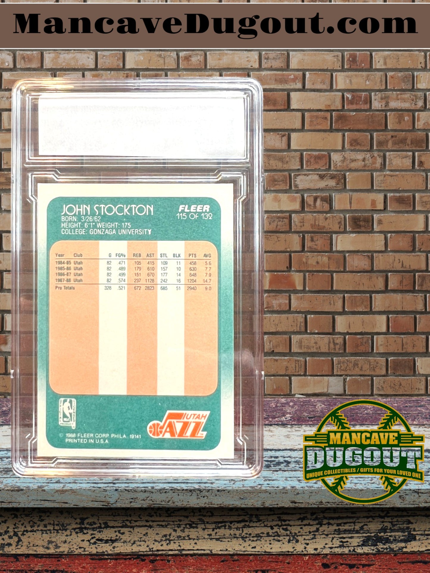 John Stockton — 1988 89 Fleer #115 - Official Rookie Card (RC)