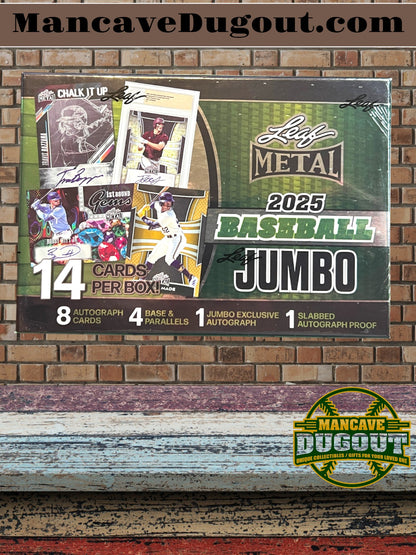 2025 Leaf Metal Baseball – Factory Sealed Jumbo Box - 9 Autographs Per Box
