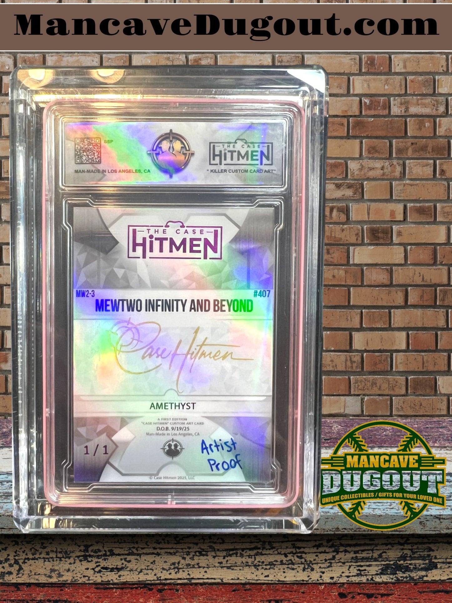 MewTwo — Infinity and Beyond (Amethyst) - The Case Hitmen - Artist Proof (AP) - 1/1 - Pokémon Art Card