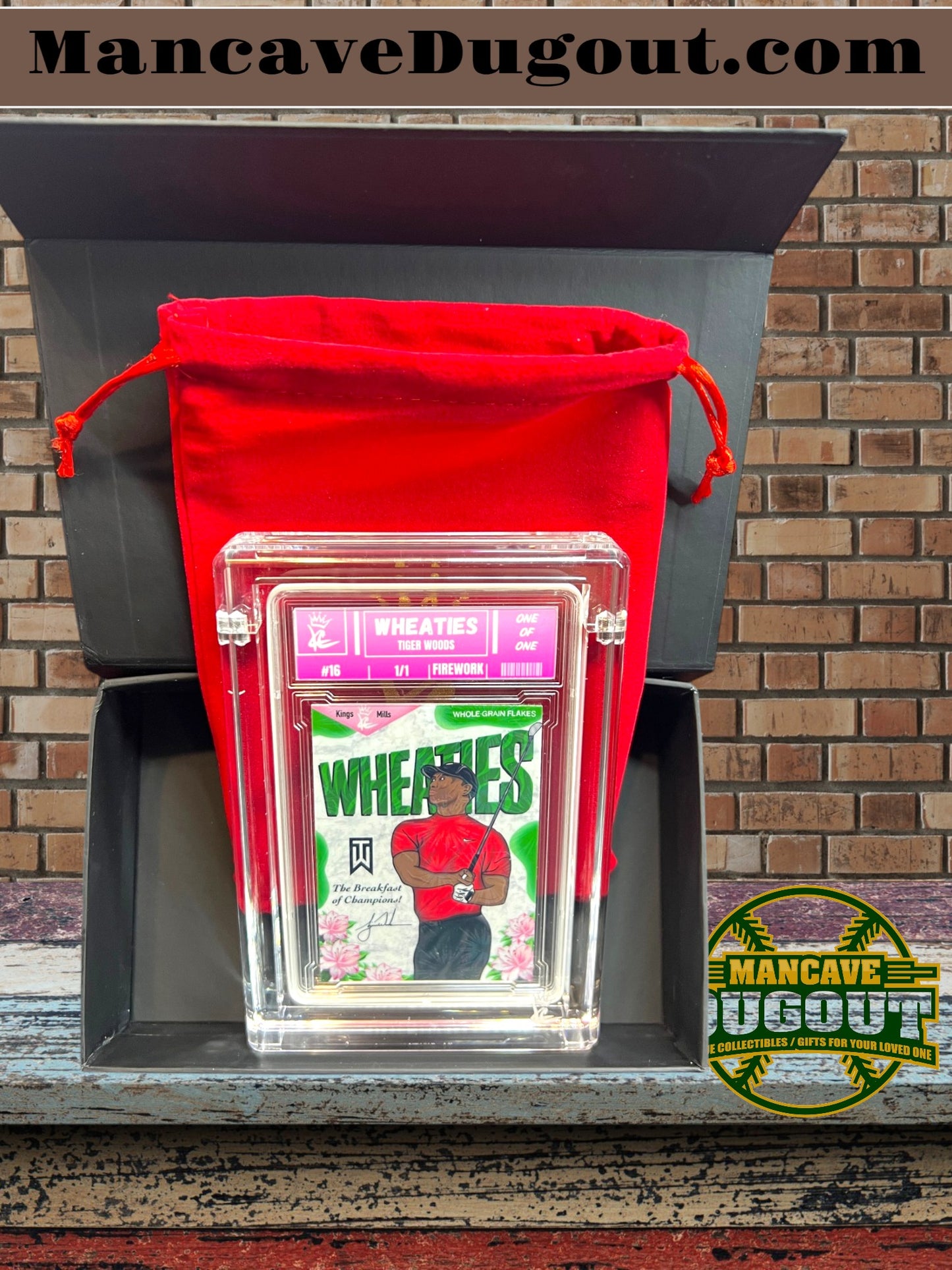 Tiger Woods — King Customs “Wheaties” - 1/1 Firework Variation