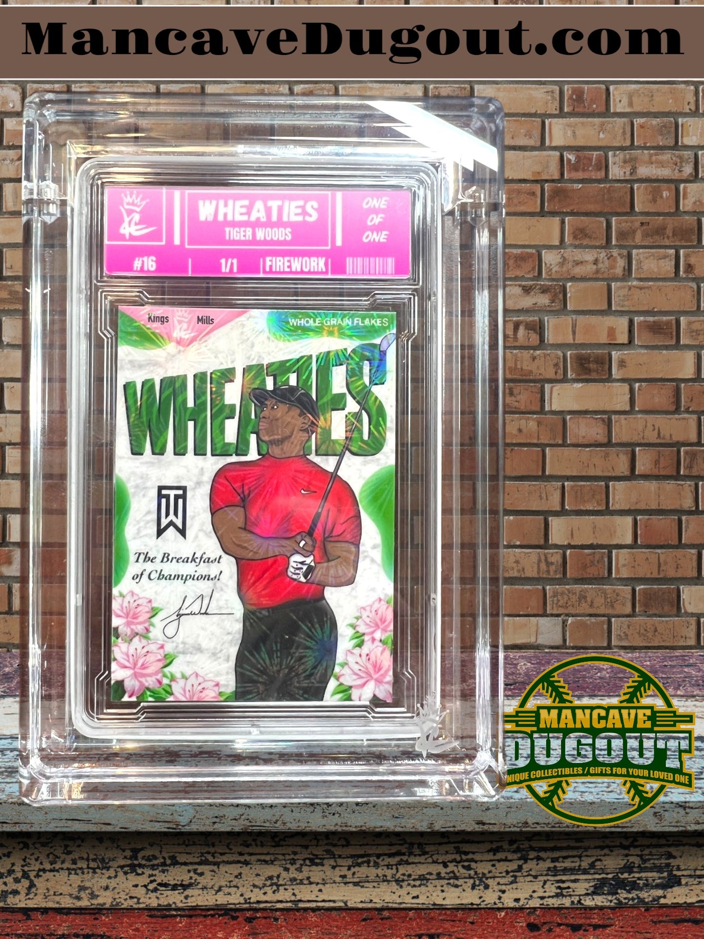Tiger Woods — King Customs “Wheaties” - 1/1 Firework Variation