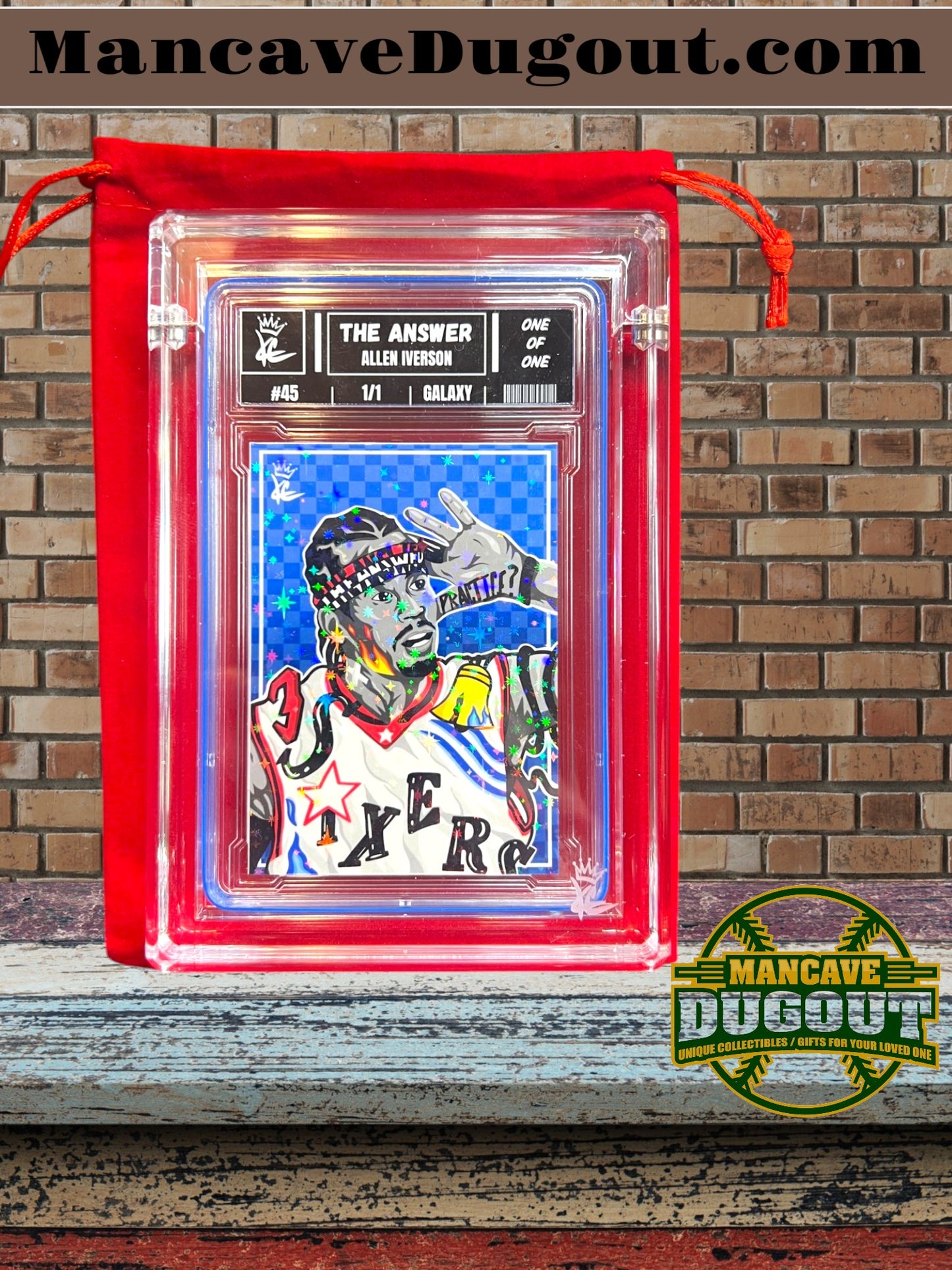 Allen Iverson — Kings Collectibles “The Answer” - 1/1 Galaxy Variation