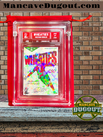 Cristiano Ronaldo — Kings Custom “Wheaties” - 1/1 Cracked Ice Variation