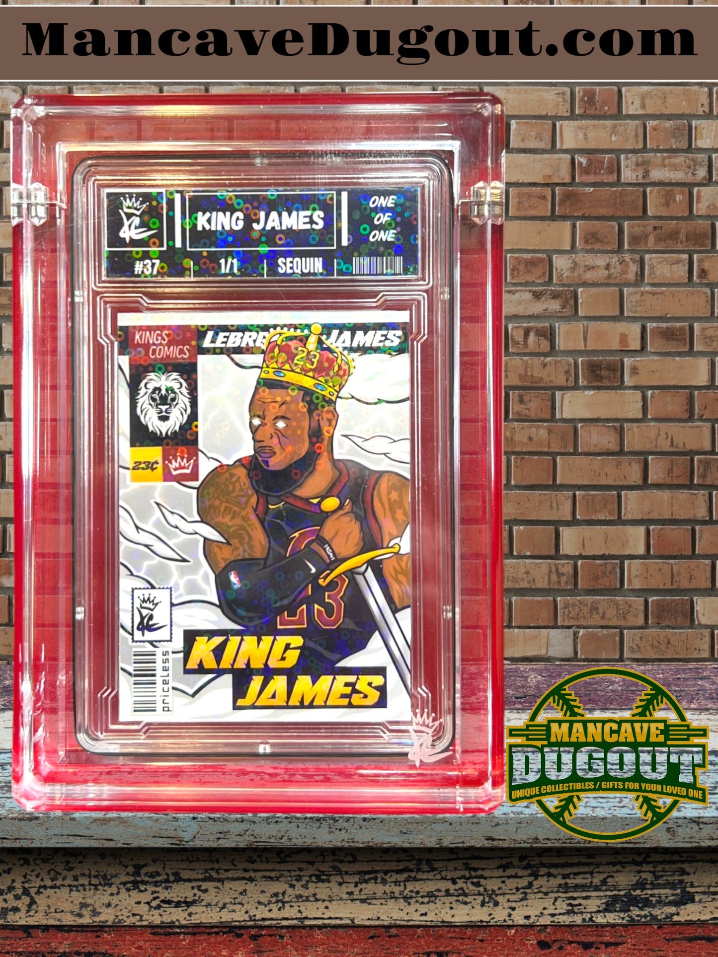 LeBron James — King Customs “King James” - 1/1 Sequin Variation