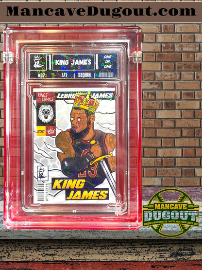 LeBron James — King Customs “King James” - 1/1 Sequin Variation