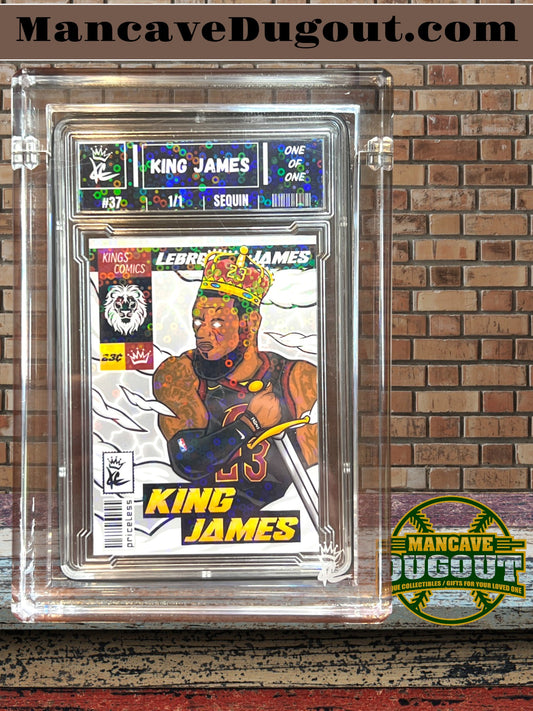 LeBron James — King Customs “King James” - 1/1 Sequin Variation