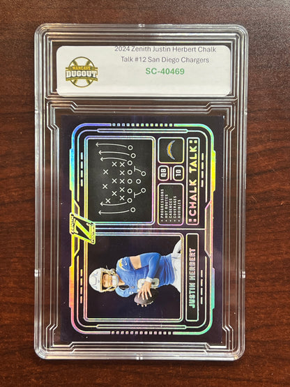 2024 Panini Zenith – Chalk Talk #12 - Justin Herbert — San Diego Chargers