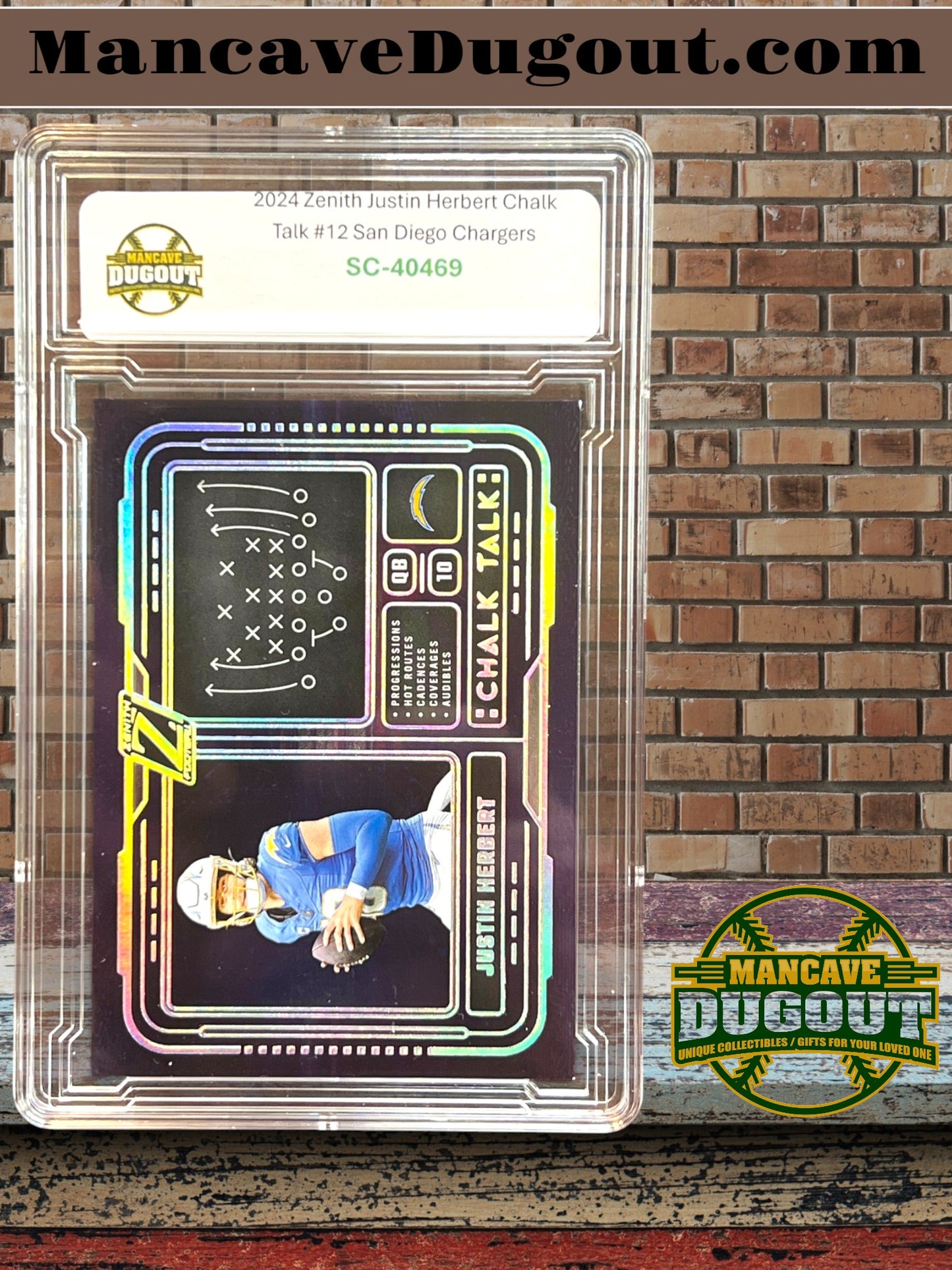 2024 Panini Zenith – Chalk Talk #12 - Justin Herbert — San Diego Chargers