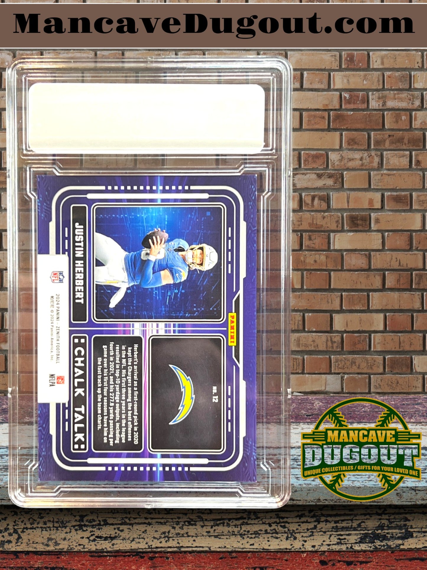 2024 Panini Zenith – Chalk Talk #12 - Justin Herbert — San Diego Chargers