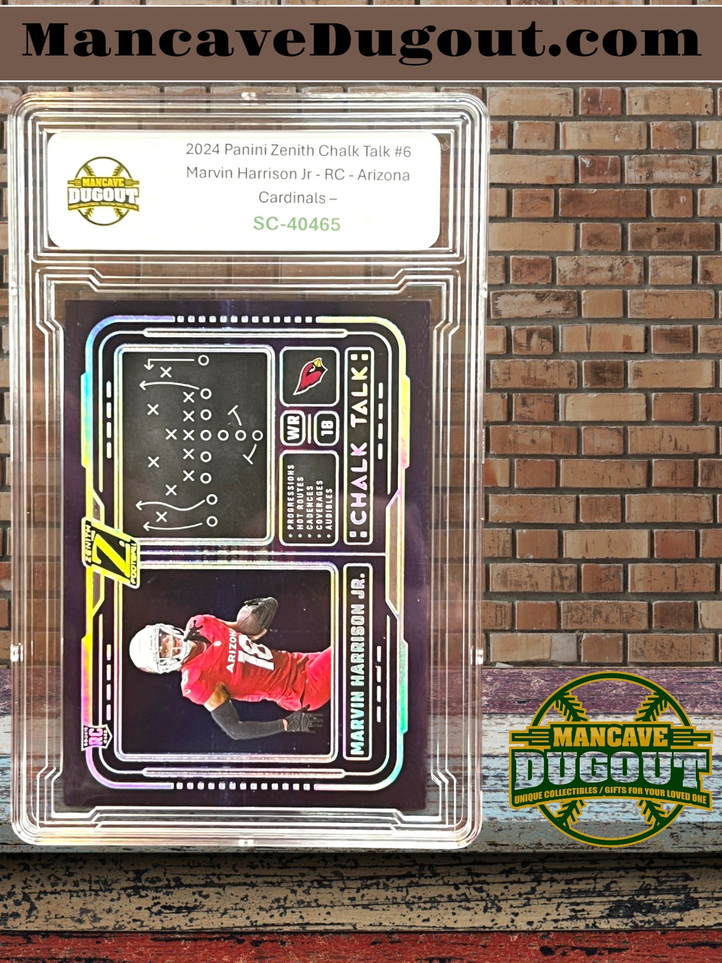 2024 Panini Zenith – Chalk Talk - Marvin Harrison Jr. #6 — RC — Arizona Cardinals
