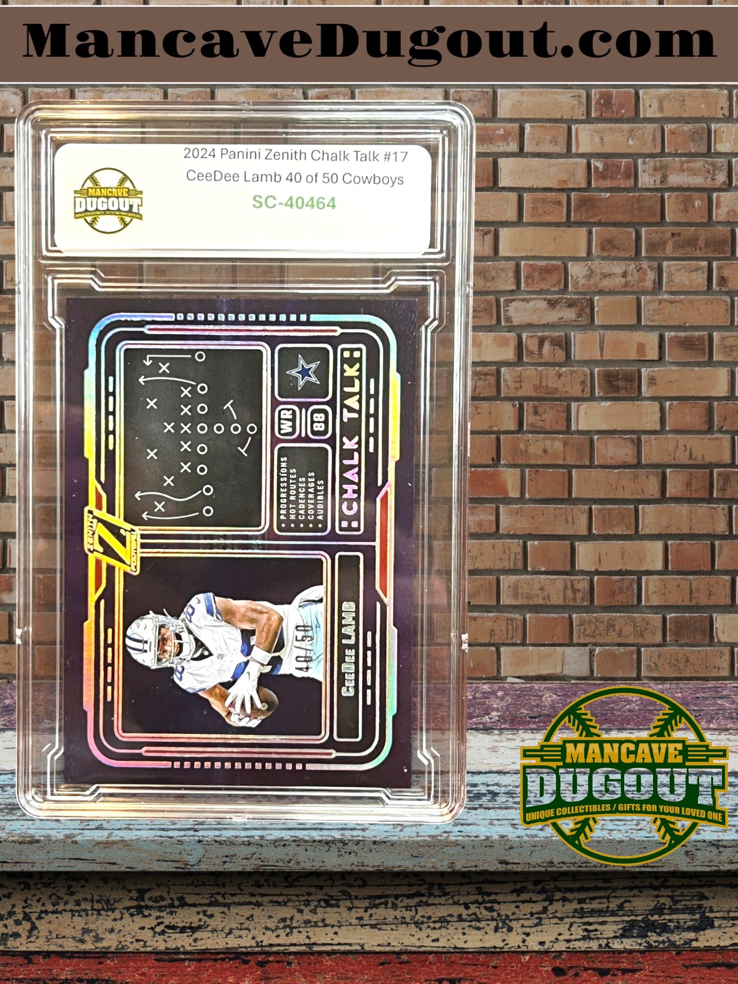 2024 Panini Zenith – Chalk Talk #17 - CeeDee Lamb — Dallas Cowboys Serial Numbered 40/50