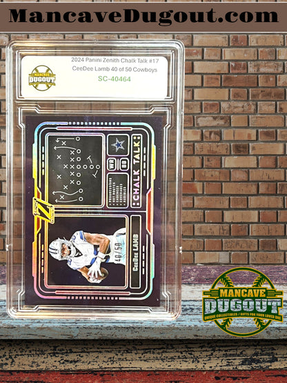 2024 Panini Zenith – Chalk Talk #17 - CeeDee Lamb — Dallas Cowboys Serial Numbered 40/50