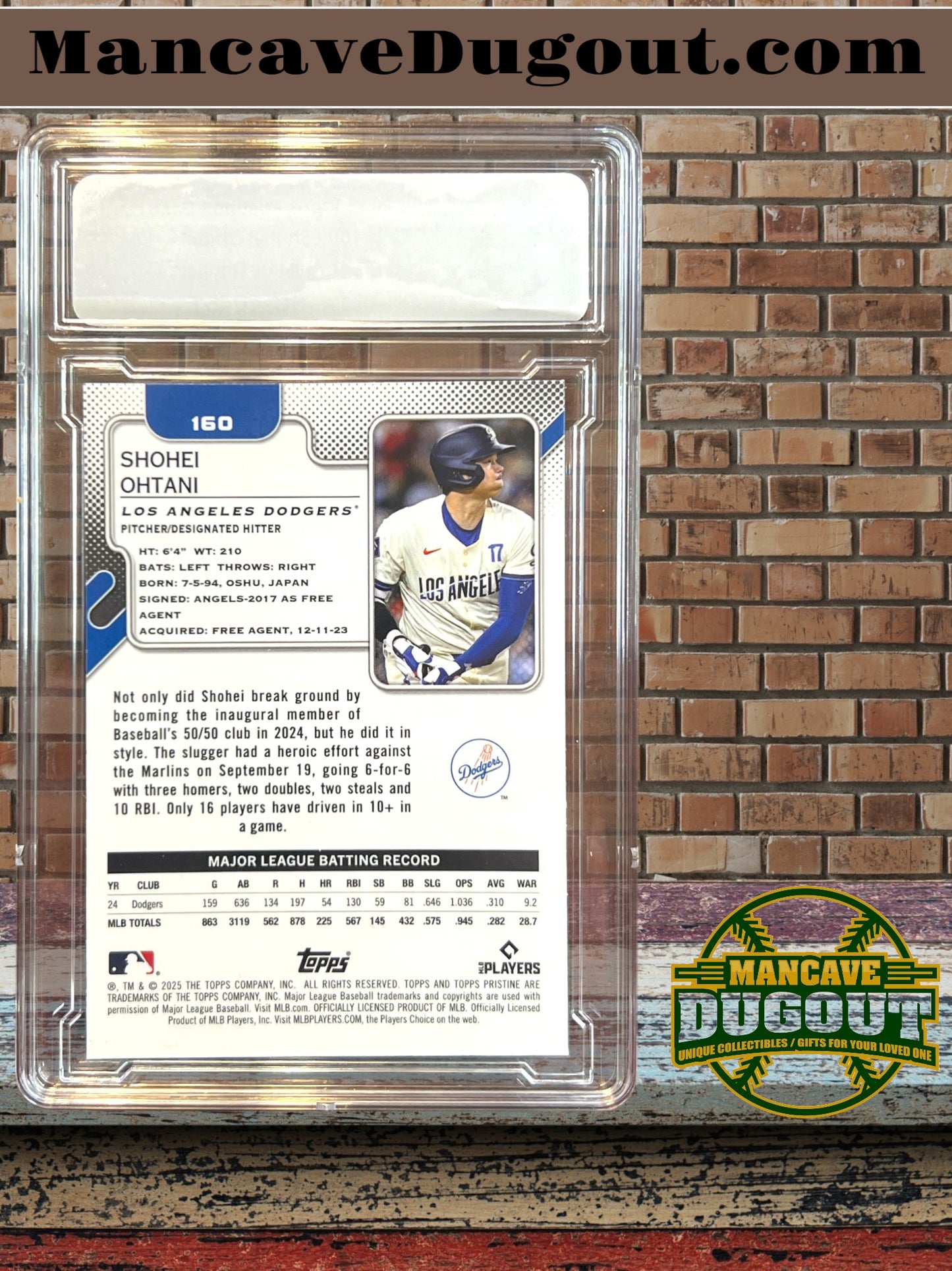 2025 Topps Pristine – Base Card #160 - Shohei Ohtani — LA Dodgers