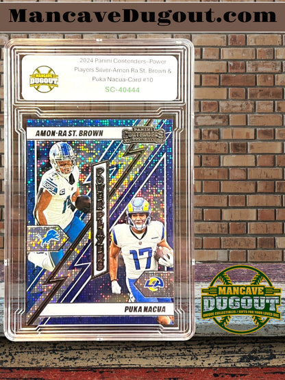 2024 Panini Contenders–Power Players Silver-Amon Ra St. Brown & Puka Nacua-Card #10