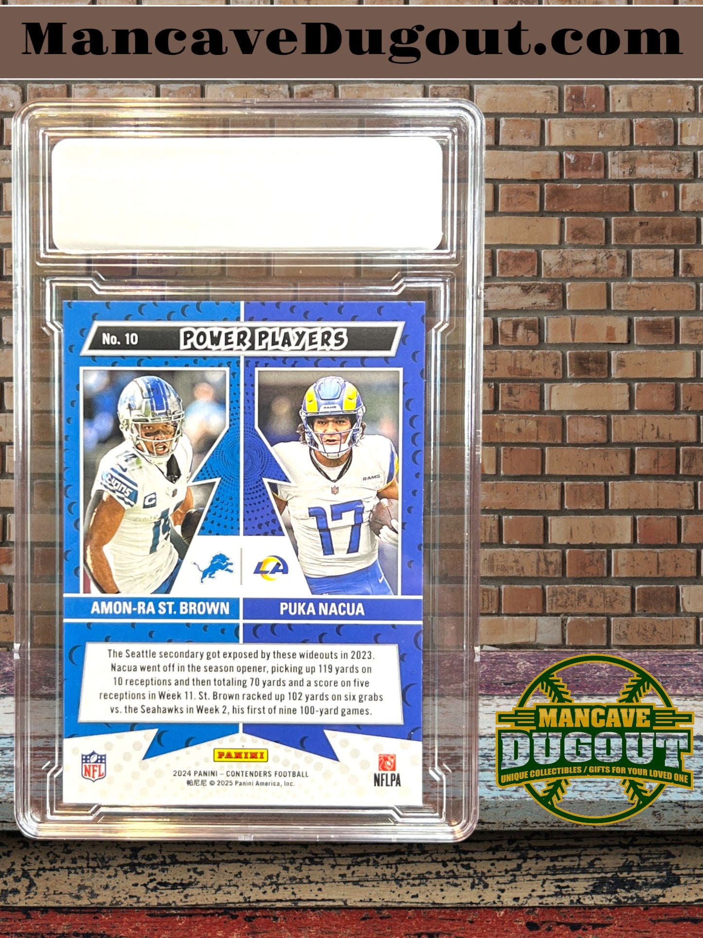 2024 Panini Contenders–Power Players Silver-Amon Ra St. Brown & Puka Nacua-Card #10
