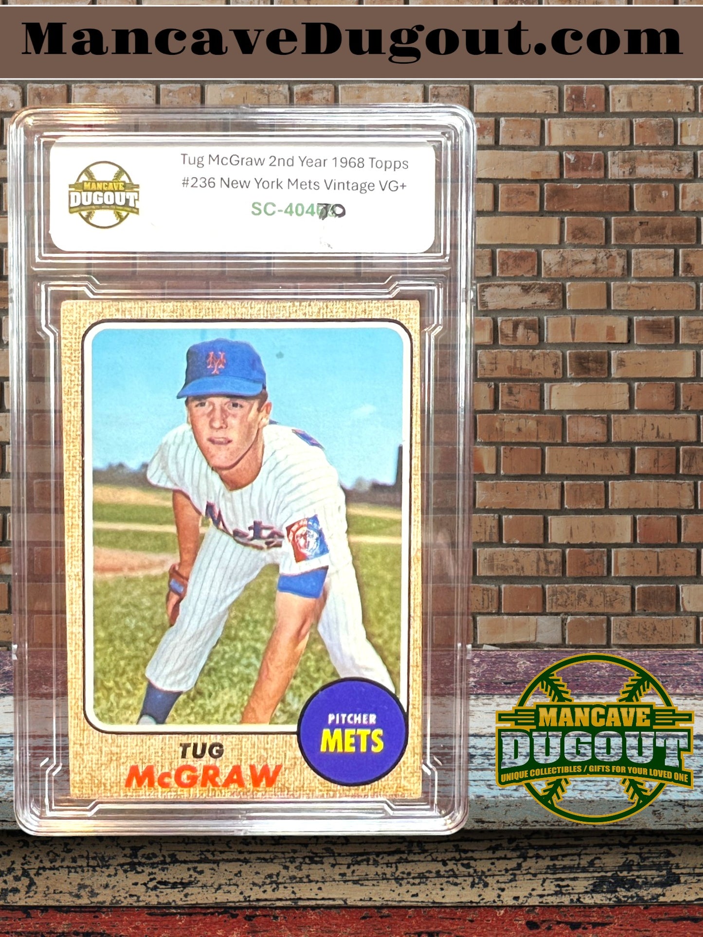 1968 Topps Tug McGraw #236 - 2nd Year Card — New York Mets — VG+