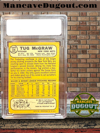 1968 Topps Tug McGraw #236 - 2nd Year Card — New York Mets — VG+