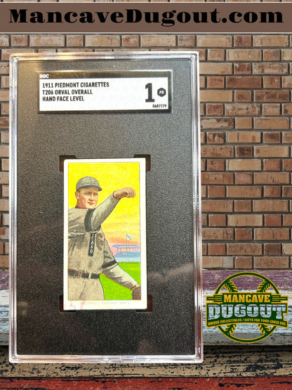 1909–11 T206 White Border - Orval Overall (Hand at Face Level) Piedmont 350 RC Card