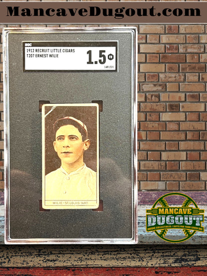 1912 T207 Recruit Little Cigars - Ernest Wilie SGC 1.5 (Fair)