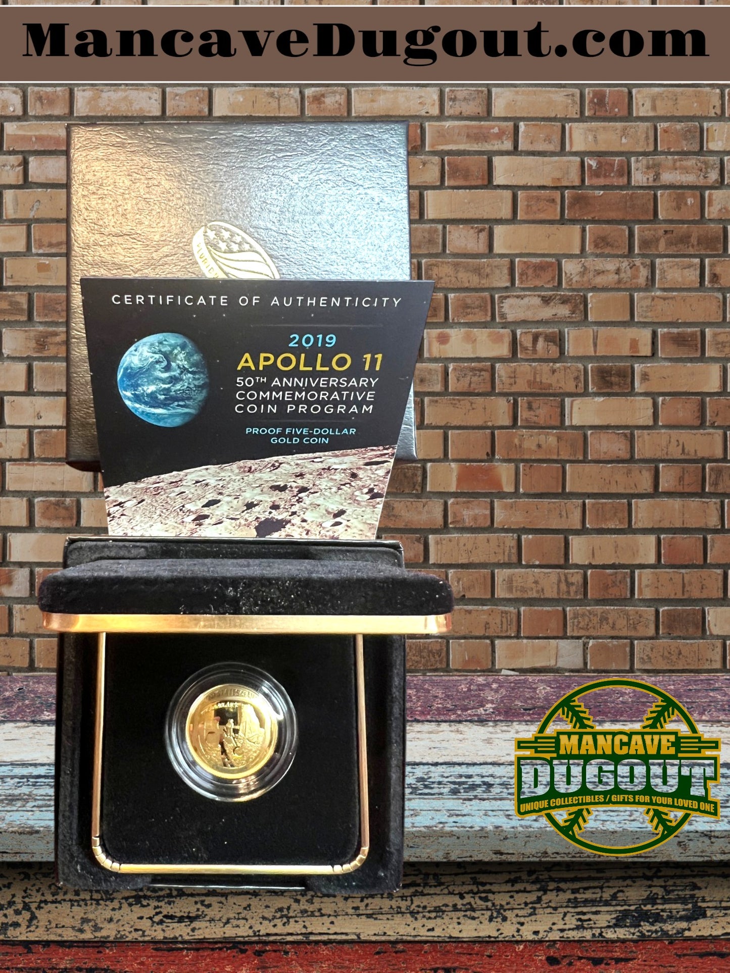 2019 Apollo 11 50th Anniversary Commemorative 5 Dollar Gold Proof