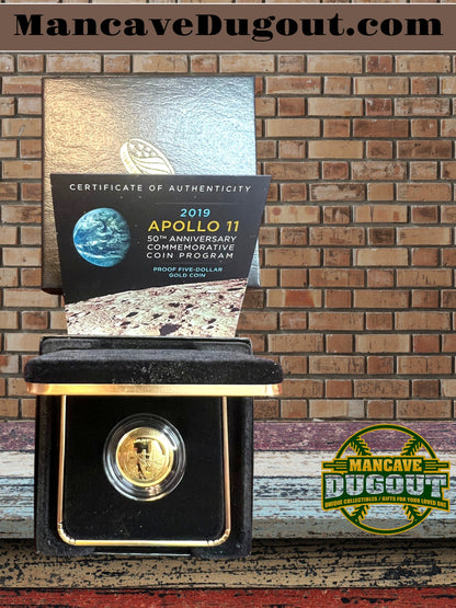 2019 Apollo 11 50th Anniversary Commemorative 5 Dollar Gold Proof