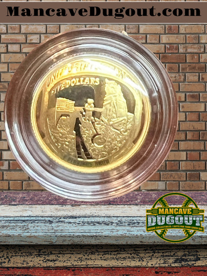 2019 Apollo 11 50th Anniversary Commemorative 5 Dollar Gold Proof