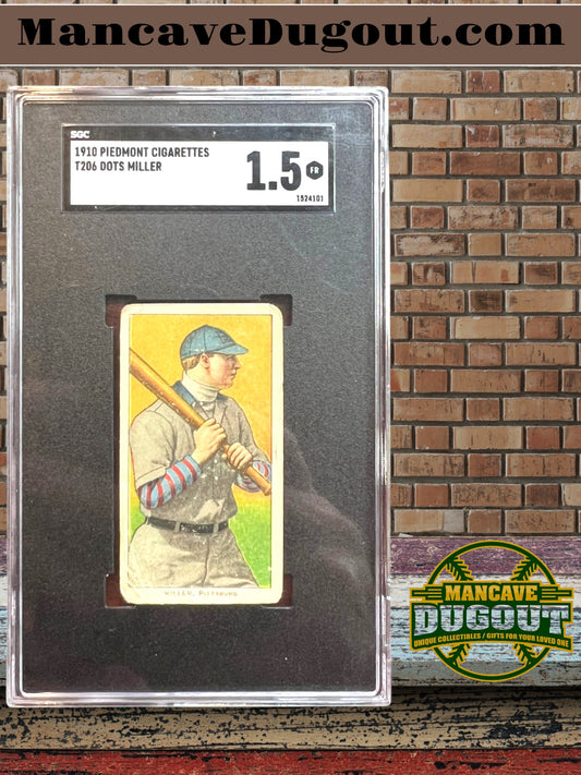 1910 T206 Dots Miller - Pittsburgh Pirates – SGC 1.5