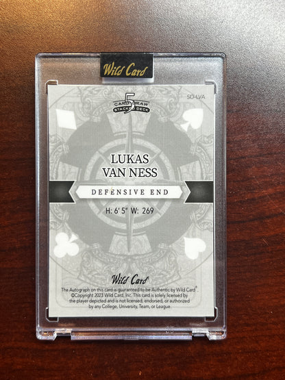 2023 Wild Card Five Card Draw – Stacked (10 of Diamonds) - Lukas Van Ness • Rookie Autograph • 1/1